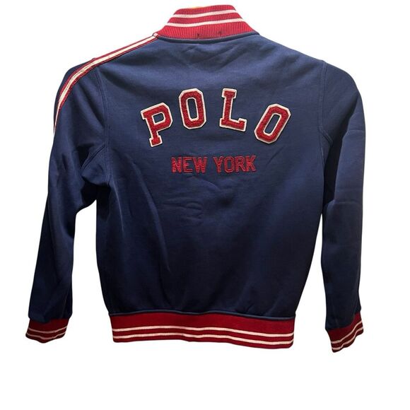 Polo Ralph Lauren Mens Jacket Medium Blue New York Varsity Baseball Letterman P - Picture 6 of 6